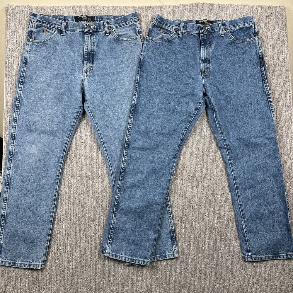 Lot Of 2 Wrangler George Strait 13MGS Denim Western Cowboy Cut Jeans Men's 36x30